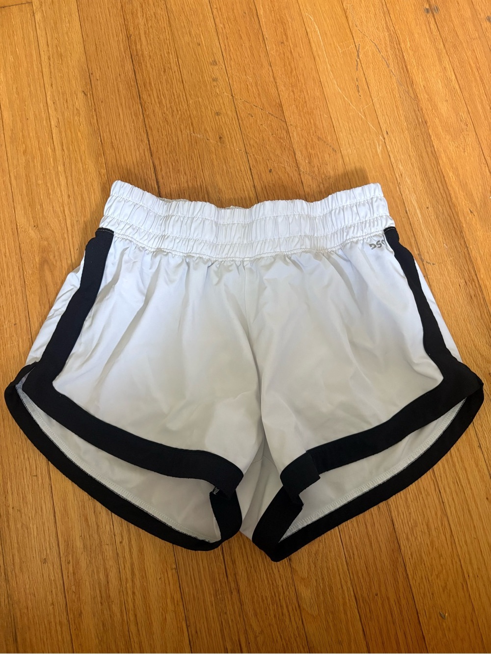 DSG White Athletic Shorts with Black Trim